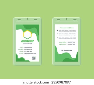 Corporate ID card design Vector template