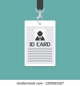 Corporate ID card in a flat design. Vector illustration.