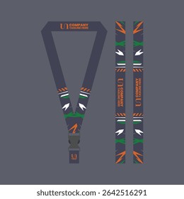 Corporate ID card lanyard with modern design