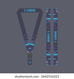Corporate ID card lanyard with modern design