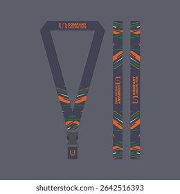 Corporate ID card lanyard with modern design