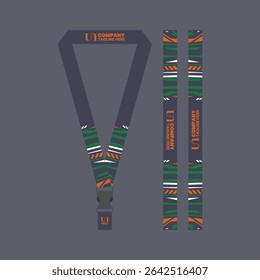 Corporate ID card lanyard with modern design