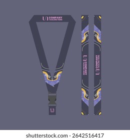 Corporate ID card lanyard with modern design