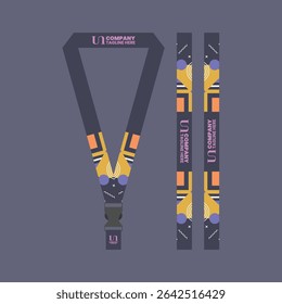 Corporate ID card lanyard with modern design