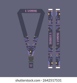 Corporate ID card lanyard with modern design