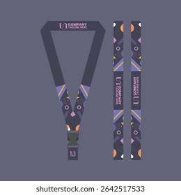Corporate ID card lanyard with modern design