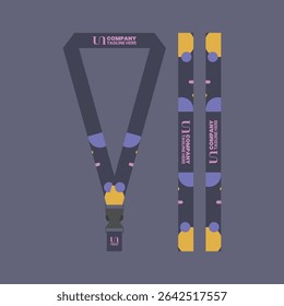 Corporate ID card lanyard with modern design
