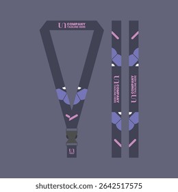 Corporate ID card lanyard with modern design