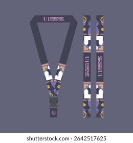 Corporate ID card lanyard with modern design