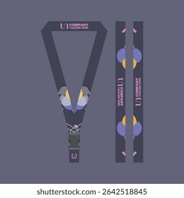 Corporate ID card lanyard with modern design