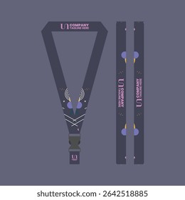 Corporate ID card lanyard with modern design