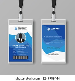 Vorlage für Corporate ID-Karte mit abstraktem blauem Hintergrund