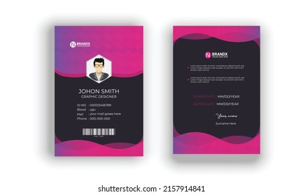 Corporate id card template design