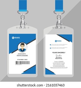 Corporate id card template design svg