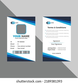 Corporate Id Card Template Or New Id Card Design