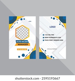 Corporate id card template professional identity card minimal personal id card any types of company