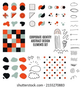 Abstrakter Design-Doodle-Set für Unternehmensidentität, Vektorelemente für Ihr Design