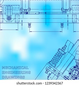 Corporate Identity. Blueprint, scheme, plan, sketch. Technical illustrations,Blue background