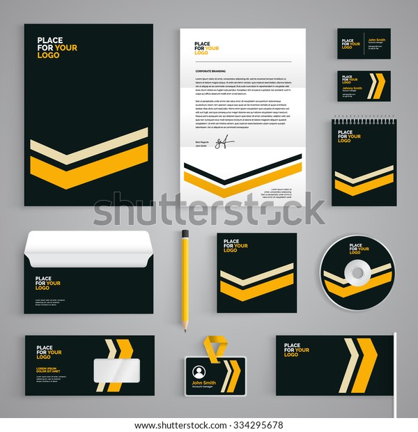 Corporate Identity Branding Template Abstract Vector Stock Vector Royalty Free