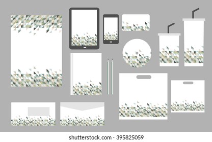 corporate identity branding template design set in vector illustration format