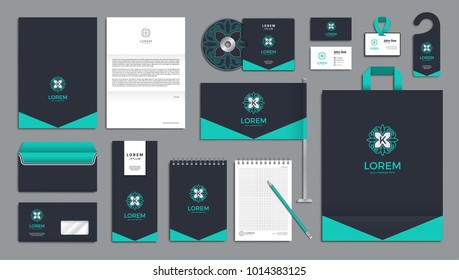 Corporate identity branding template. Vector company style for brandbook.