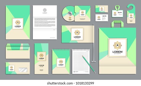 Corporate identity branding template. Vector company style for brandbook.