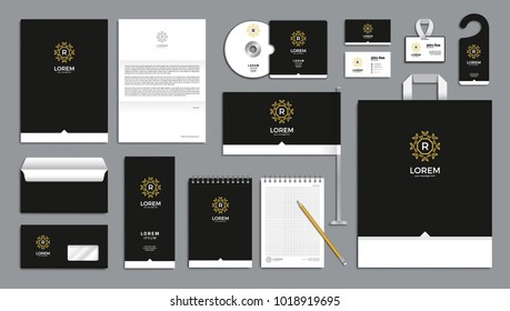 Corporate identity branding template. Vector company style for brandbook.