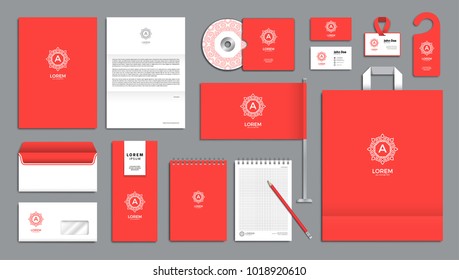 Corporate identity branding template. Vector company style for brandbook.