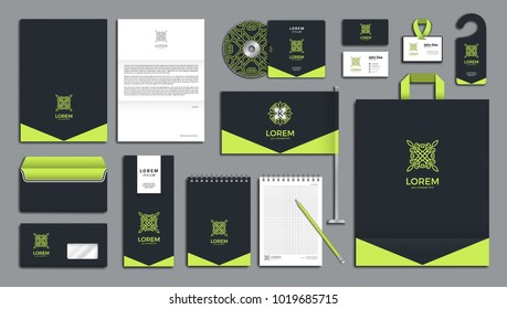 Corporate identity branding template. Vector company style for brandbook.