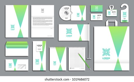 Corporate identity branding template. Vector company style for brandbook.