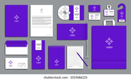 Corporate identity branding template. Vector company style for brandbook.