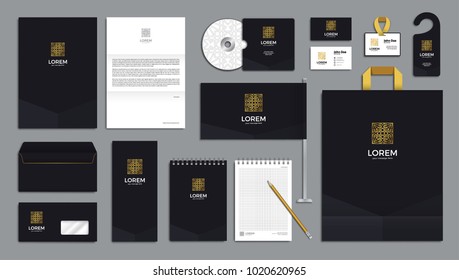 Corporate identity branding template. Vector company style for brandbook.