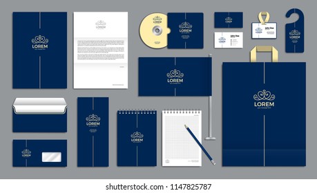 Corporate identity branding template. Vector company style for brandbook.