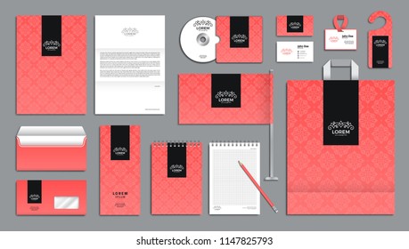 Corporate identity branding template. Vector company style for brandbook.