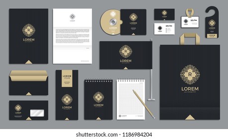 Corporate identity branding template. Vector company style for brandbook.