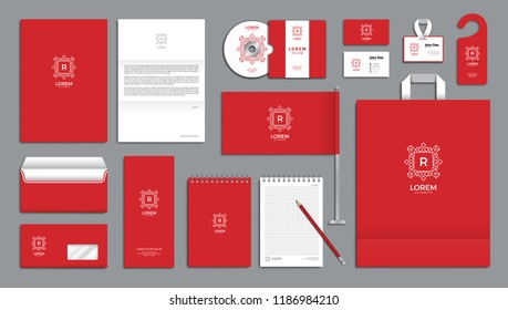 Corporate identity branding template. Vector company style for brandbook.