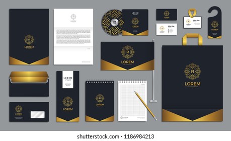 Corporate identity branding template. Vector company style for brandbook.