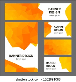 Corporate identity branding template. Vector stationery design with polygonal form. Yellow and white background. Business documentation