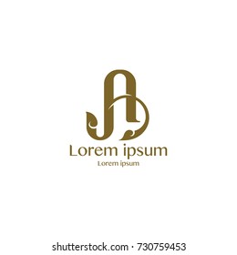 Corporate Identity A Branding Thai art style vector logo design template