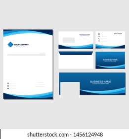 Corporate identity bundle template designs vector
