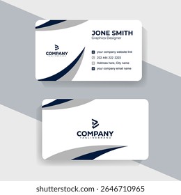 Design de cartão de visita de identidade corporativa com mínima aparência plana para agências e Freelancers