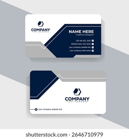 Corporate Identity Business Card with Flat Minimal Look for Agencies and Freelancers