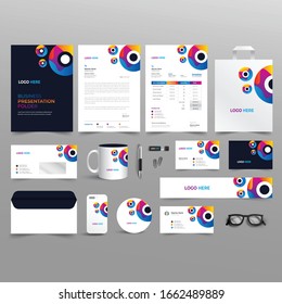 Corporate identity of the Corporate Business company. Template design elements Corporate company. Illustration of a set of design templates for business.