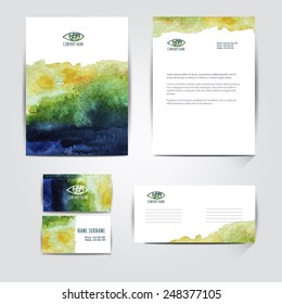 Corporate identity business design. Vector file is well organized, grouped, templates with clipping mask, easy editable.