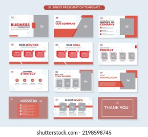 Corporate identity business presentation layout design and and book template slide show, infographic elements, annual report, brochure vector design template set