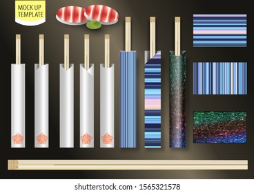 Corporate identity for business, presentations chopsticks.