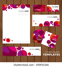 Corporate identity business set design. Abstract background. Vector illustration.