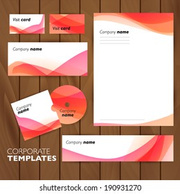 Corporate identity business set design. Abstract background. Vector illustration.