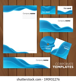 Corporate identity business set design. Abstract background. Vector illustration.