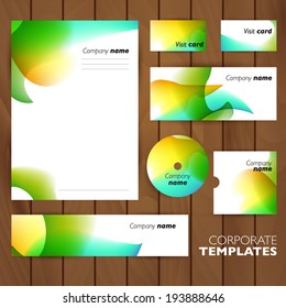 Corporate identity business set design. Abstract background. Vector illustration.